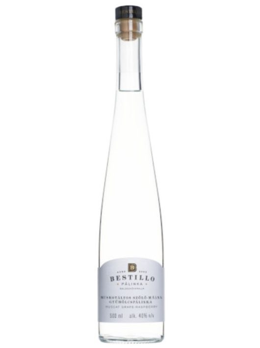 Bestillo muskotályos szőlő - málna pálinka 0,5 l